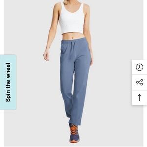 Mier Women's Large Cotton Jersey Sweatpants Casual Drawstring Pants